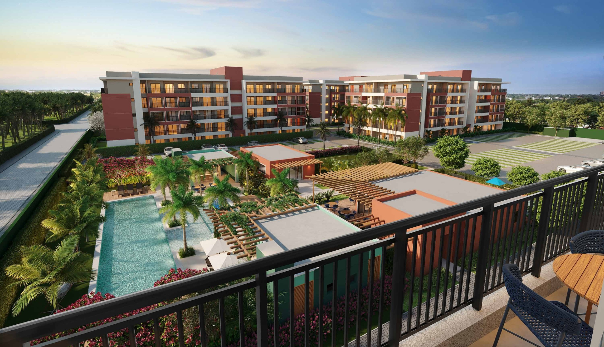 Vista aérea do empreendimento Maré no Porto das Dunas